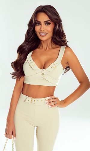 Beżowy top Olaya short